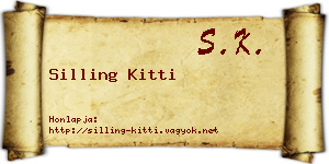 Silling Kitti névjegykártya